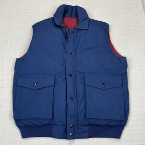 Outdoor Exchange Down‎ Vest Men's Large Reversible Vest Blue Red Down Vest